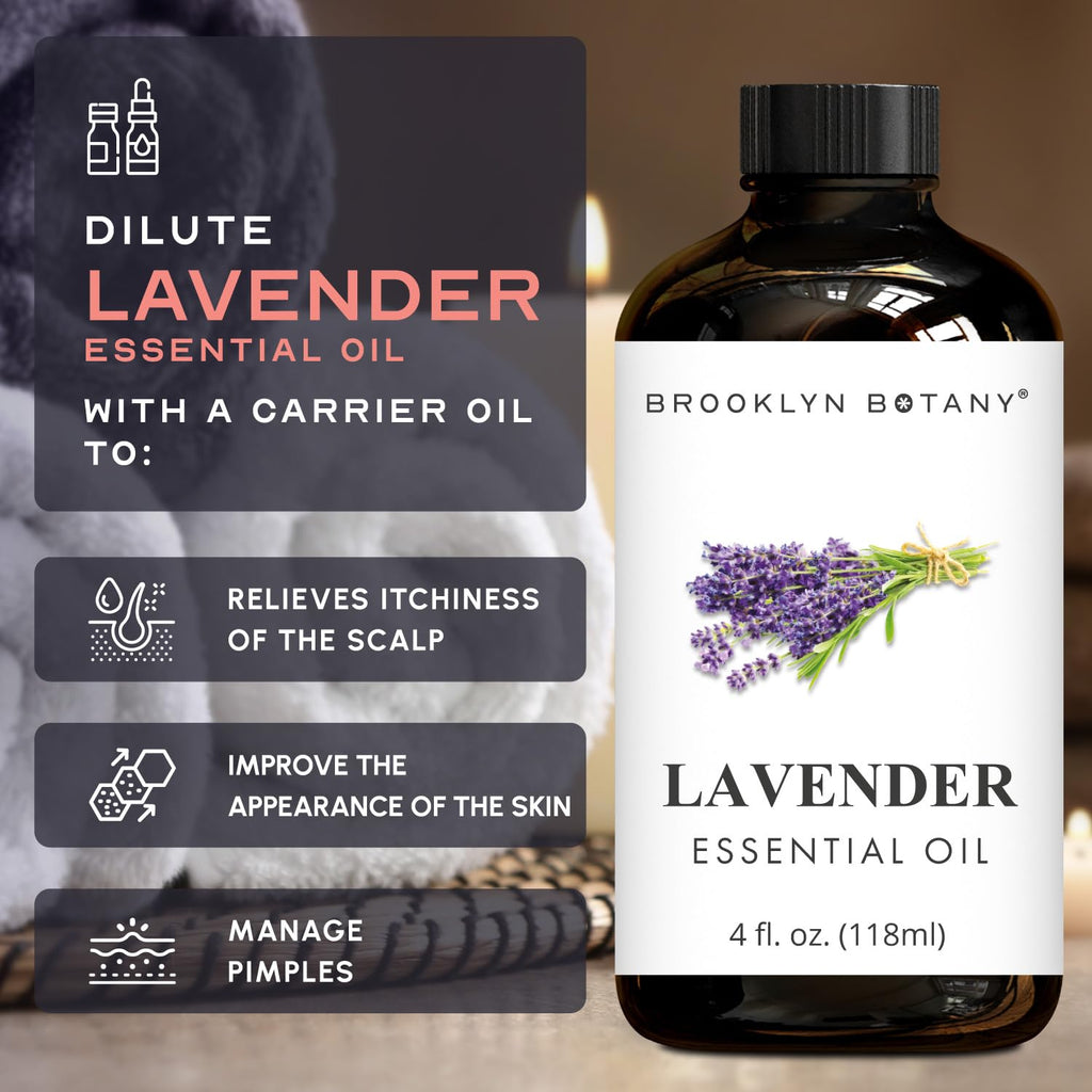 Lavender & Tea Tree Essential Oils 4 Fl Oz Pack of 2 I27738