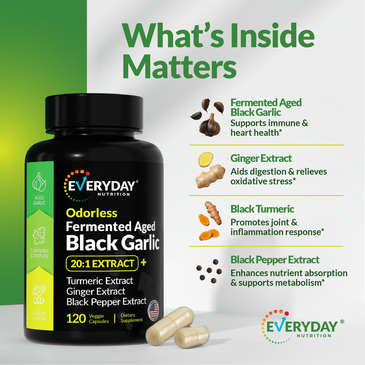 Black Garlic 120 Capsules V2312