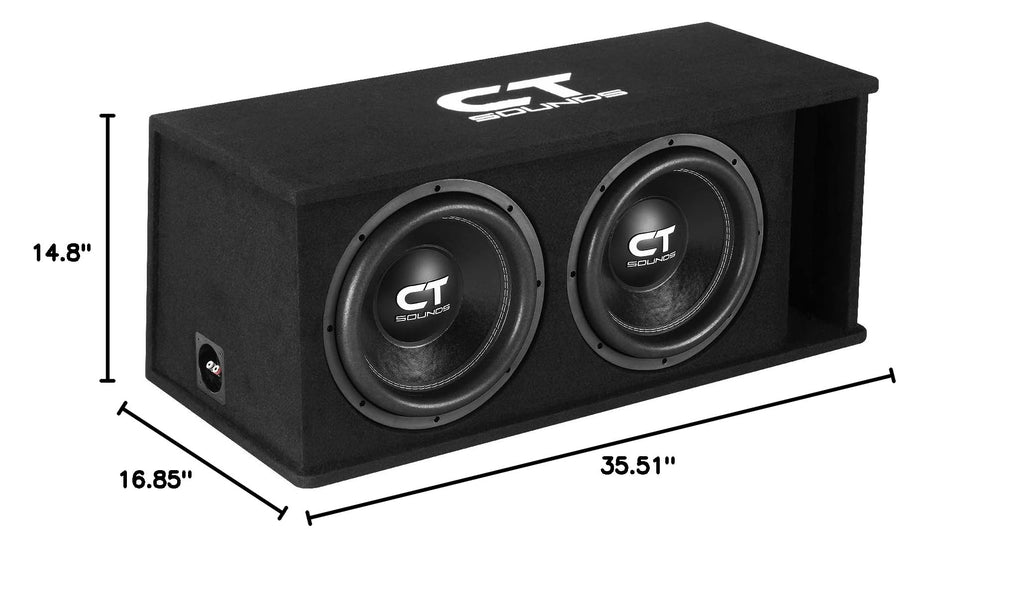Dual 12” 2600W Ported Car Subwoofer Box Q600451