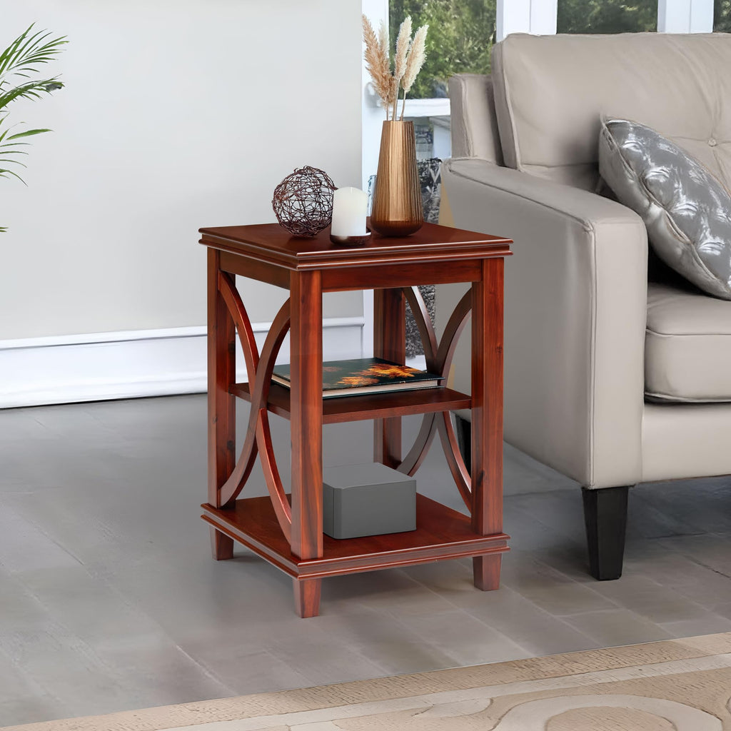 Solid Wood Square End Table E4563