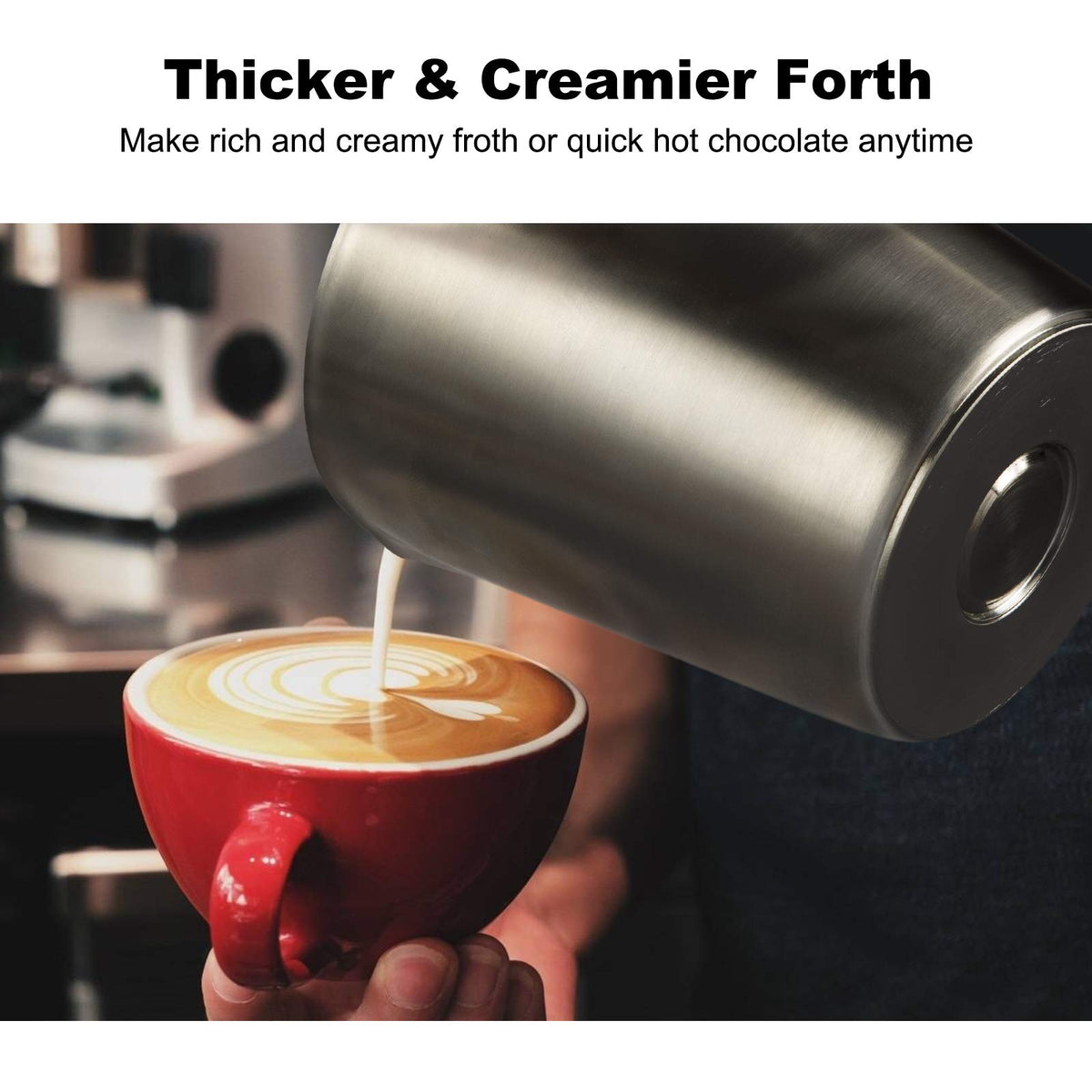 17oz Stainless Steel Hot & Cold Milk Frother H295137