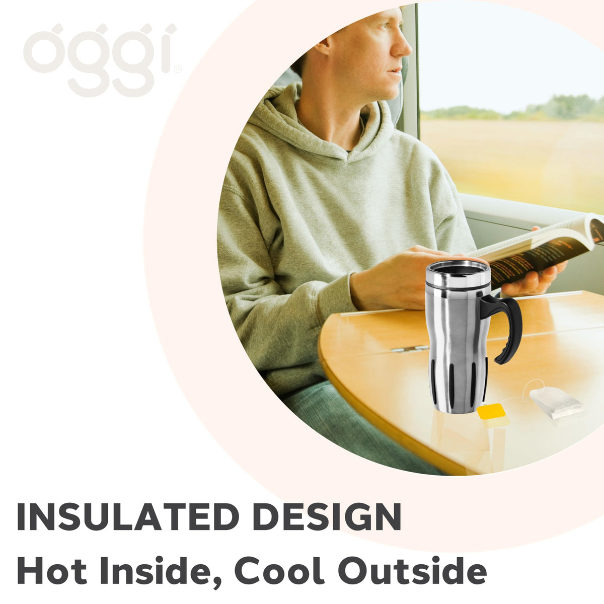Stainless Steel Thermal Travel Mug 16oz Q475