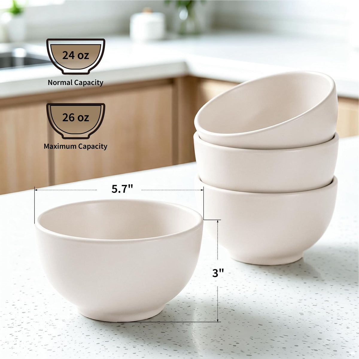 Ceramic Soup Bowls Set of 4 P122206