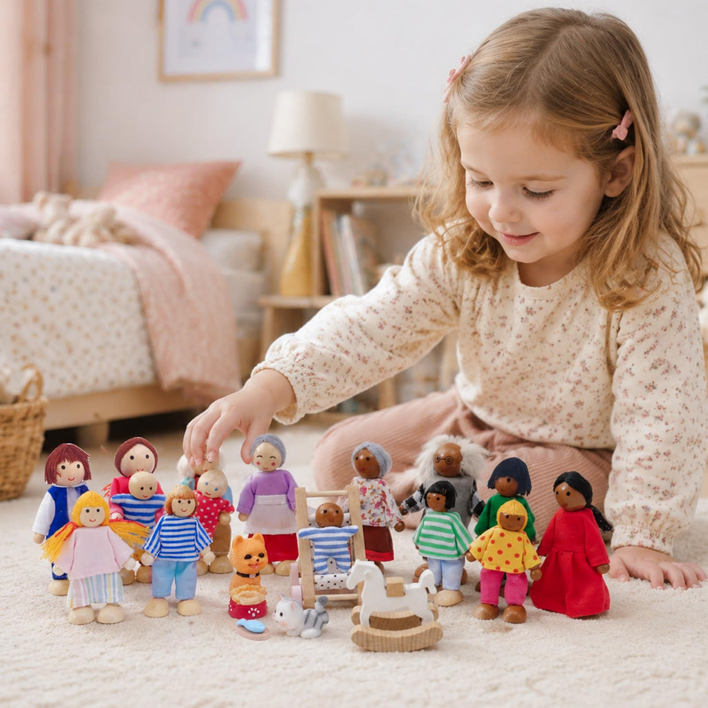 Wooden Dollhouse Family Set Figures S317116