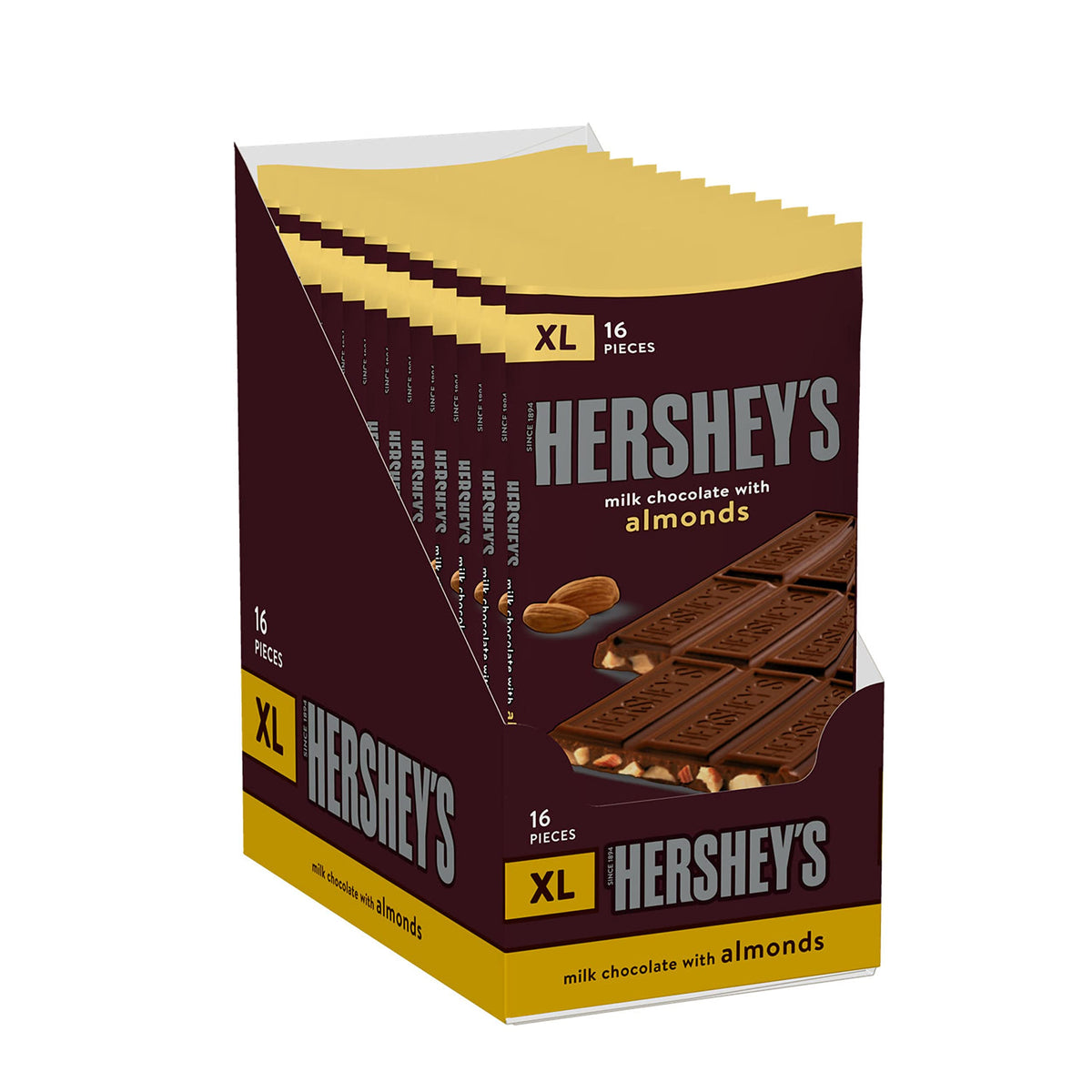 Milk Chocolate with Almonds Candy Bars, 4.25 oz, 12 ct N329738