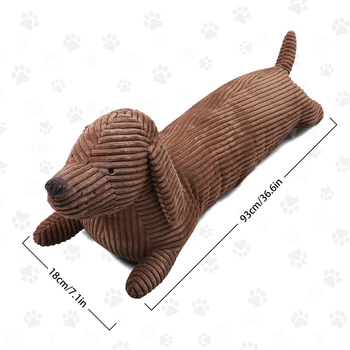 36" Dachshund Dog Stuffed Animal Plush Body Pillow M17570