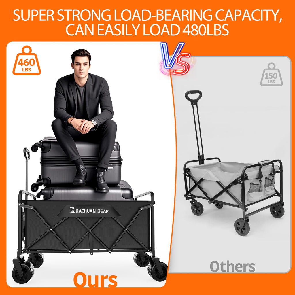 300L Foldable Collapsible Wagon Cart with All-Terrain Wheels S984