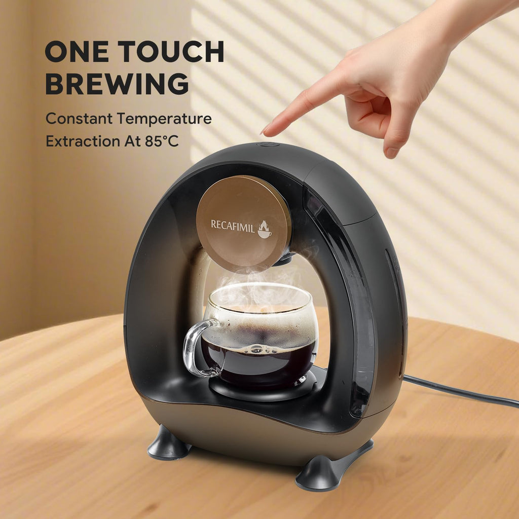 Single Serve Coffee Maker for K Cup Pod and Coffee Grounds, 2 in 1, 4-8 Oz, Black G375