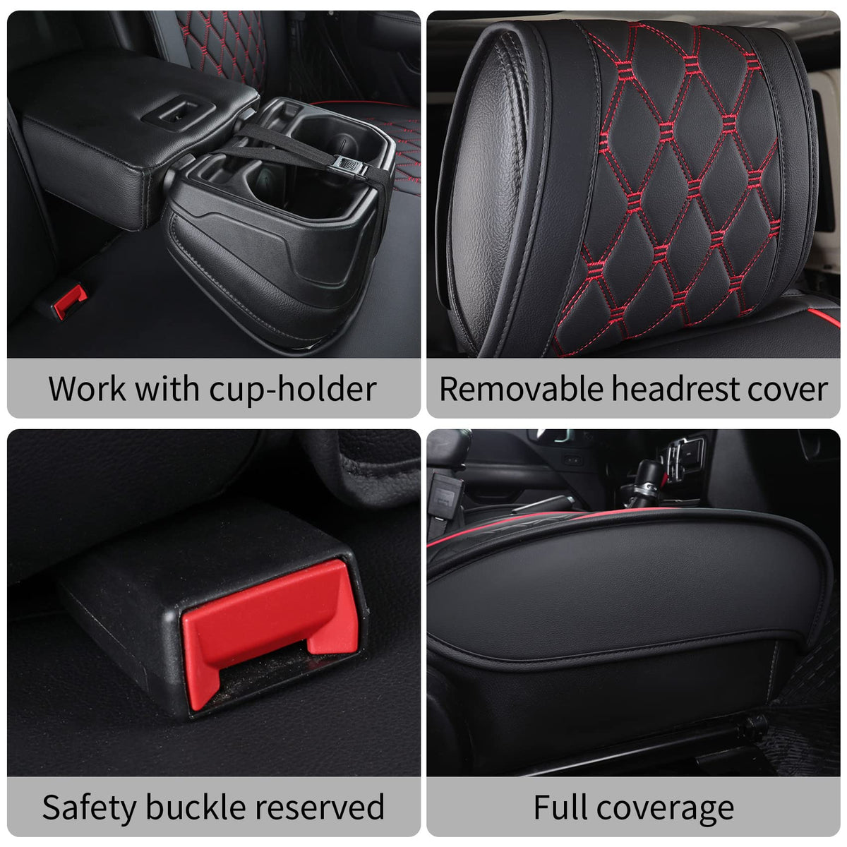 Jeep Wrangler JK JL 4-Door Seat Covers Full Set R9988