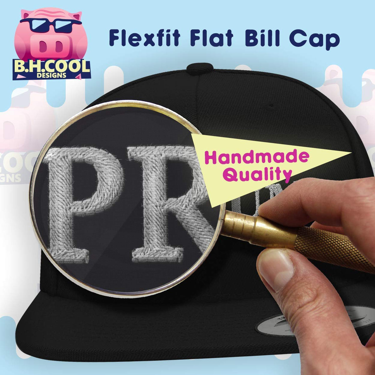 Flat Bill Fitted Hat O8924