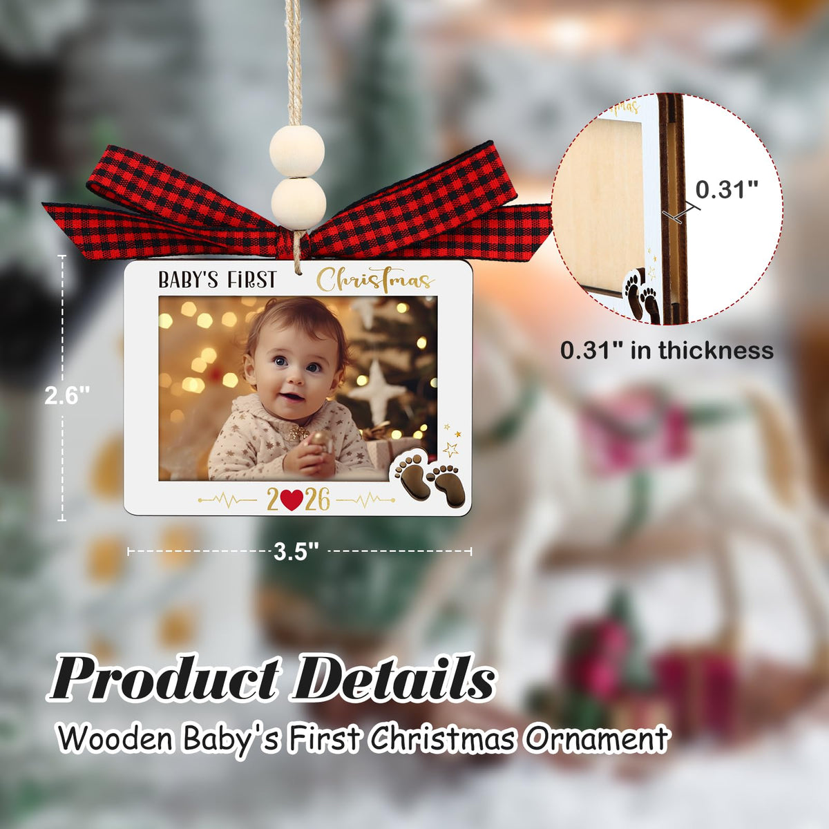 Baby's First Christmas Photo Frame Ornament K975178