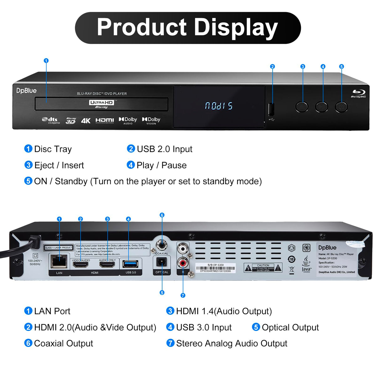 4K 3D UHD Blu-ray Player S253977