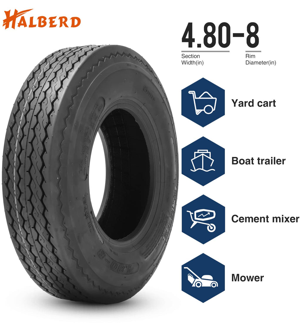 8 Trailer Tires Set of 2 Tubeless 6PR Load Range C L319819