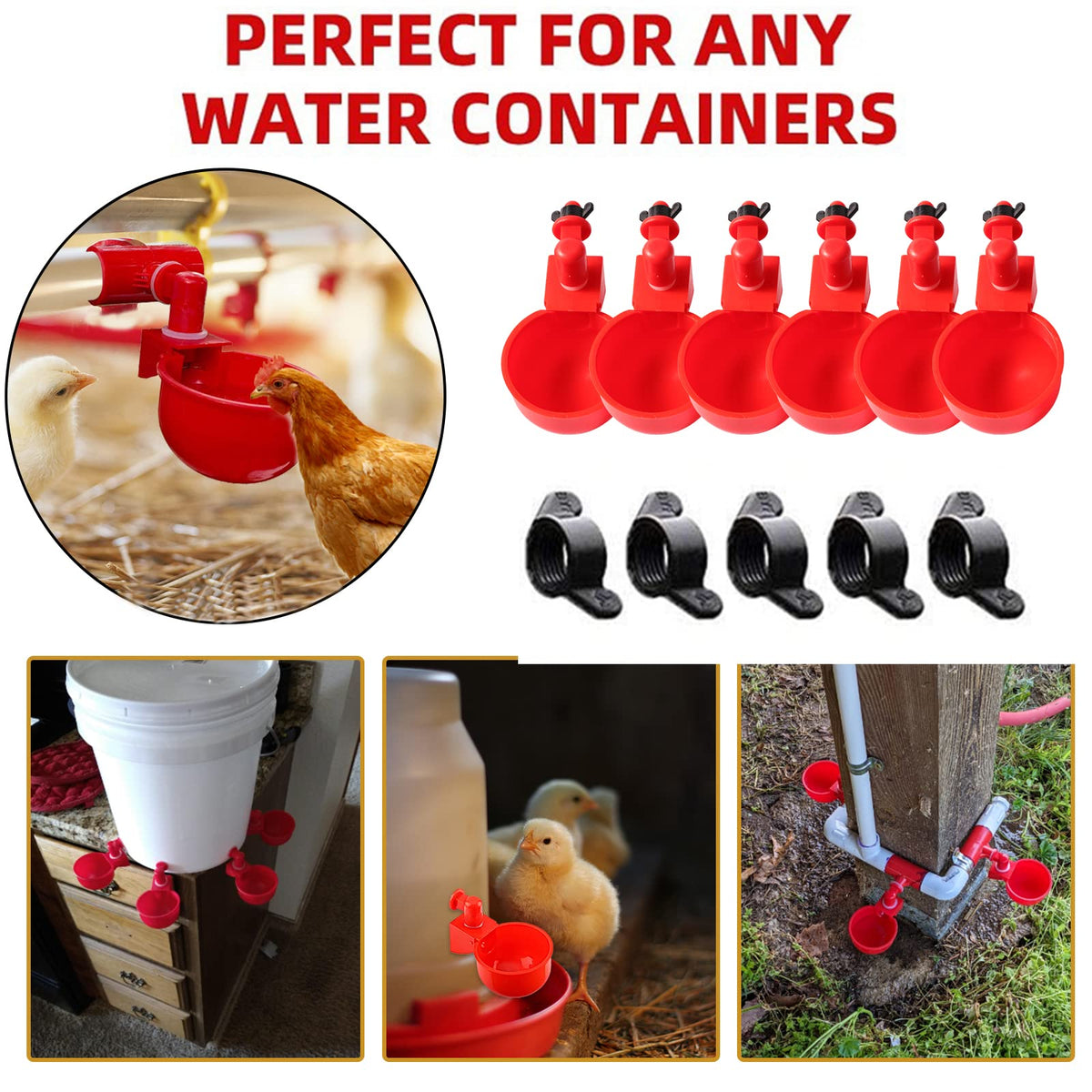 Automatic Poultry Waterer Drinking Bowl W408110