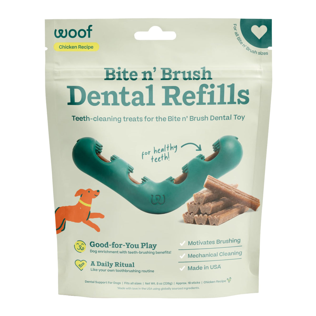 Chicken 18 Count Dog Dental Stick Refills K8949