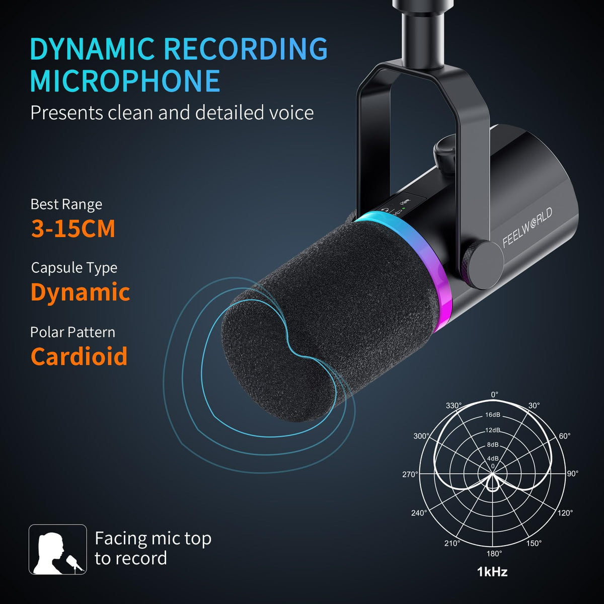Black Metal Dynamic Microphone G16752