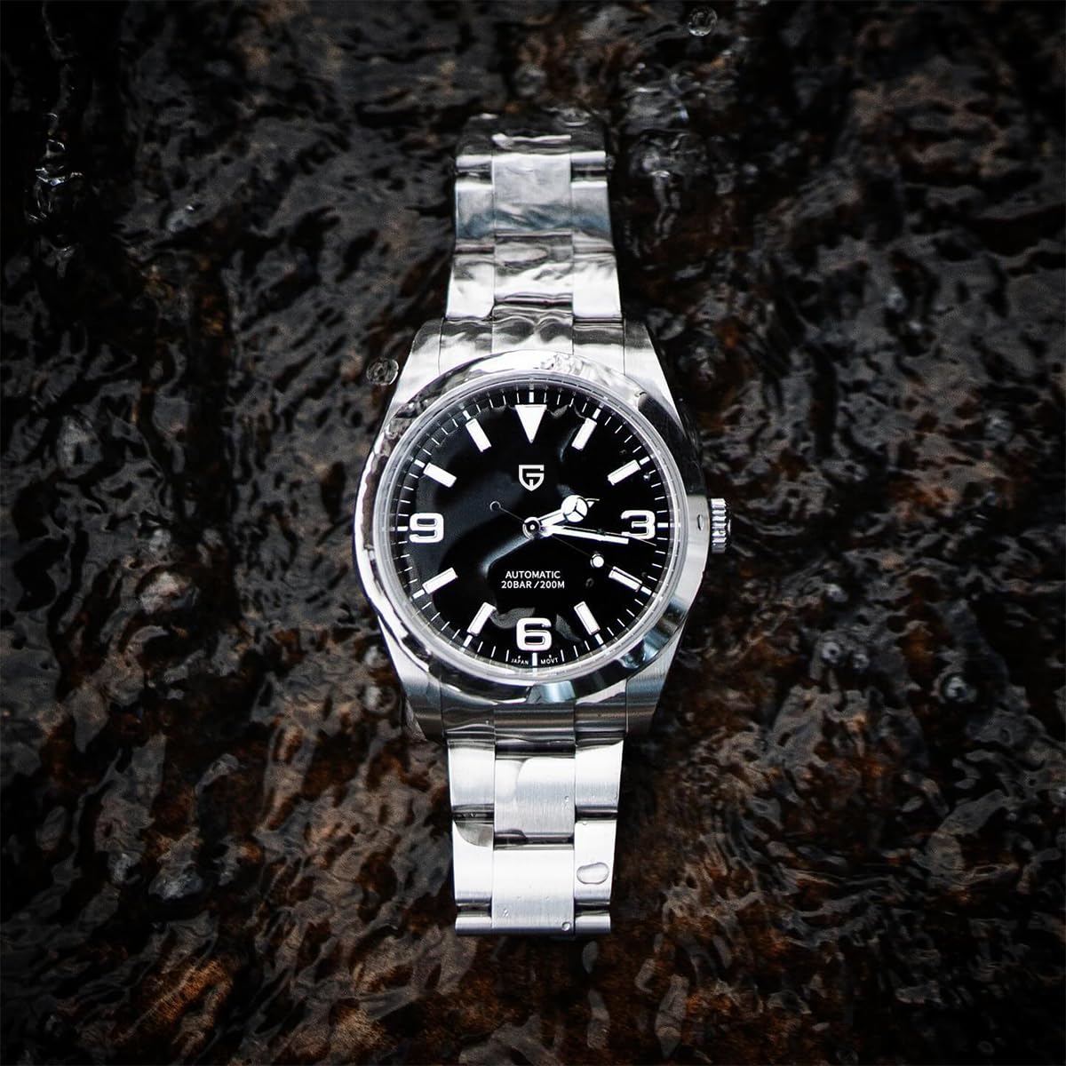 Automatic Diver Watch Sapphire Glass Stainless Steel 40MM Waterproof Wrist Watch U5044