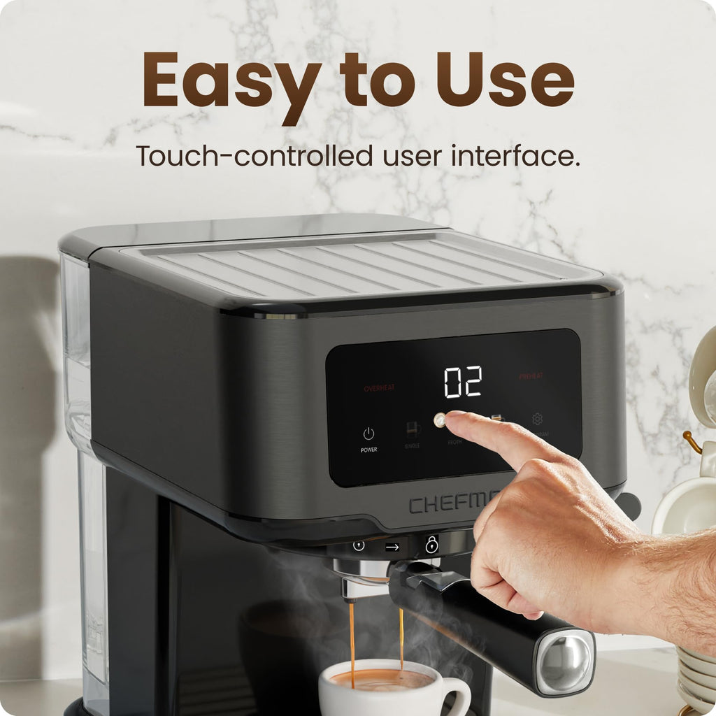 15 Bar Digital Espresso Machine with Steam Wand P709