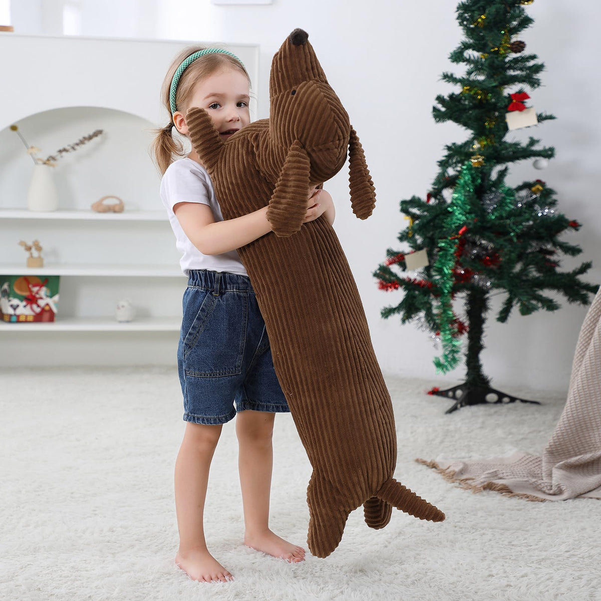 36" Dachshund Dog Stuffed Animal Plush Body Pillow M17570