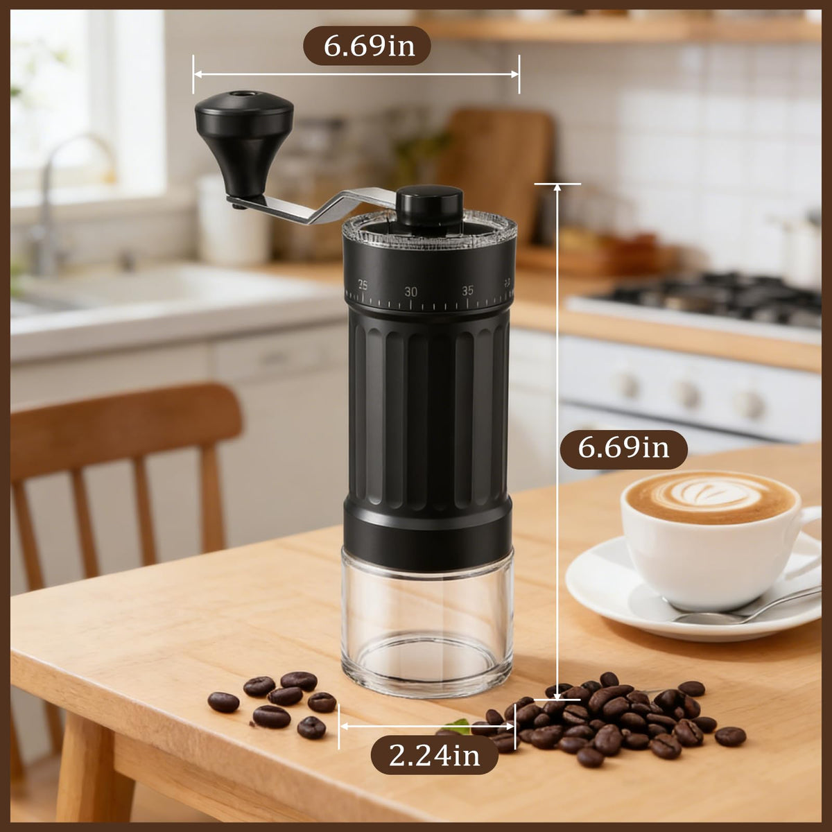 Manual Coffee Grinder with 40 Adjustable Settings, 30g Capacity U8522
