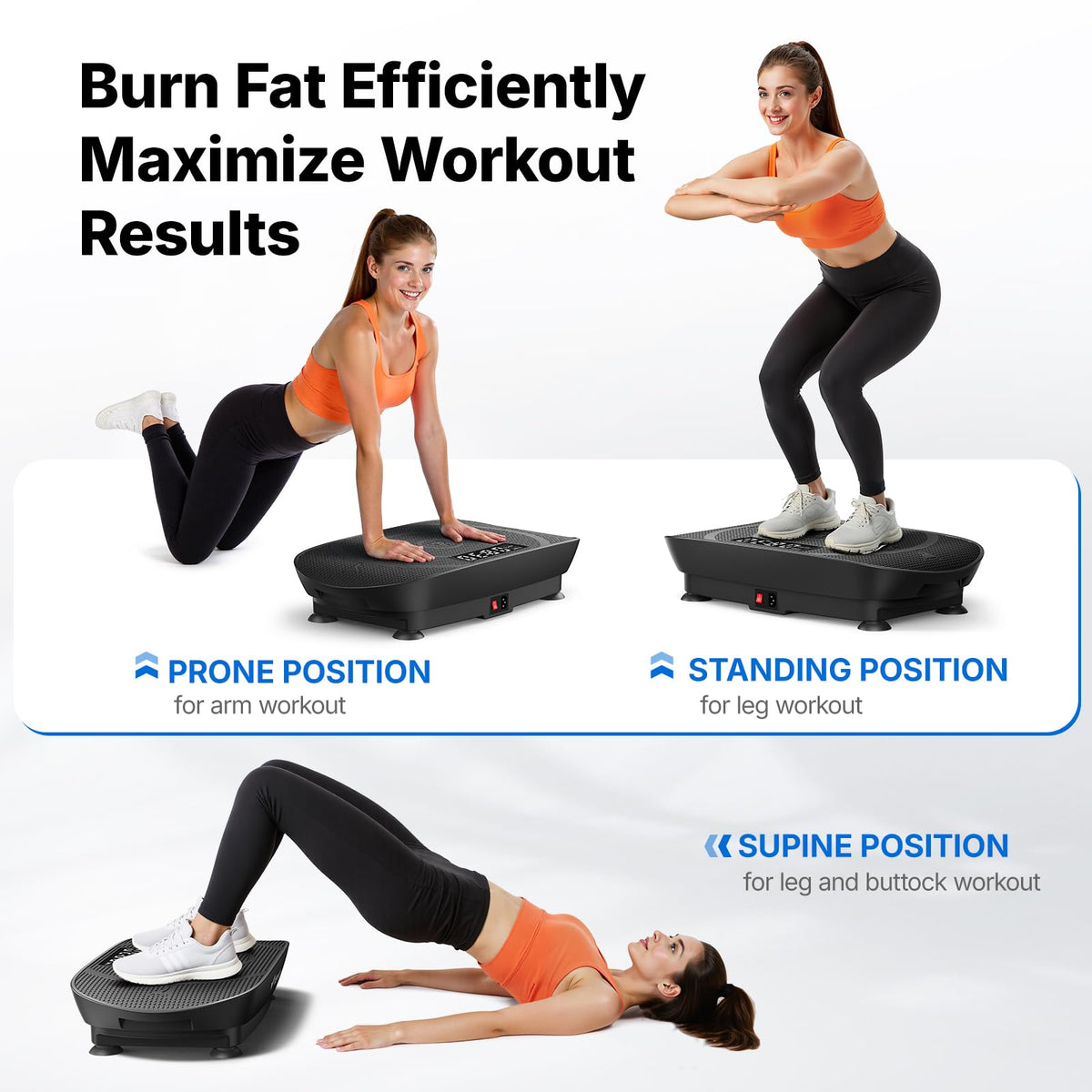 Curved Vibration Plate Exercise Machine T9008