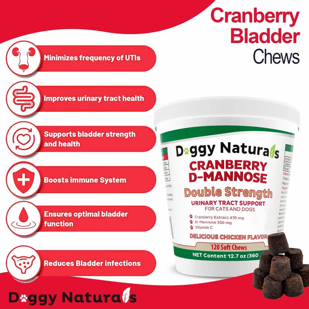 Cranberry D-Mannose Soft Chew 11.4 oz 120 Count M265