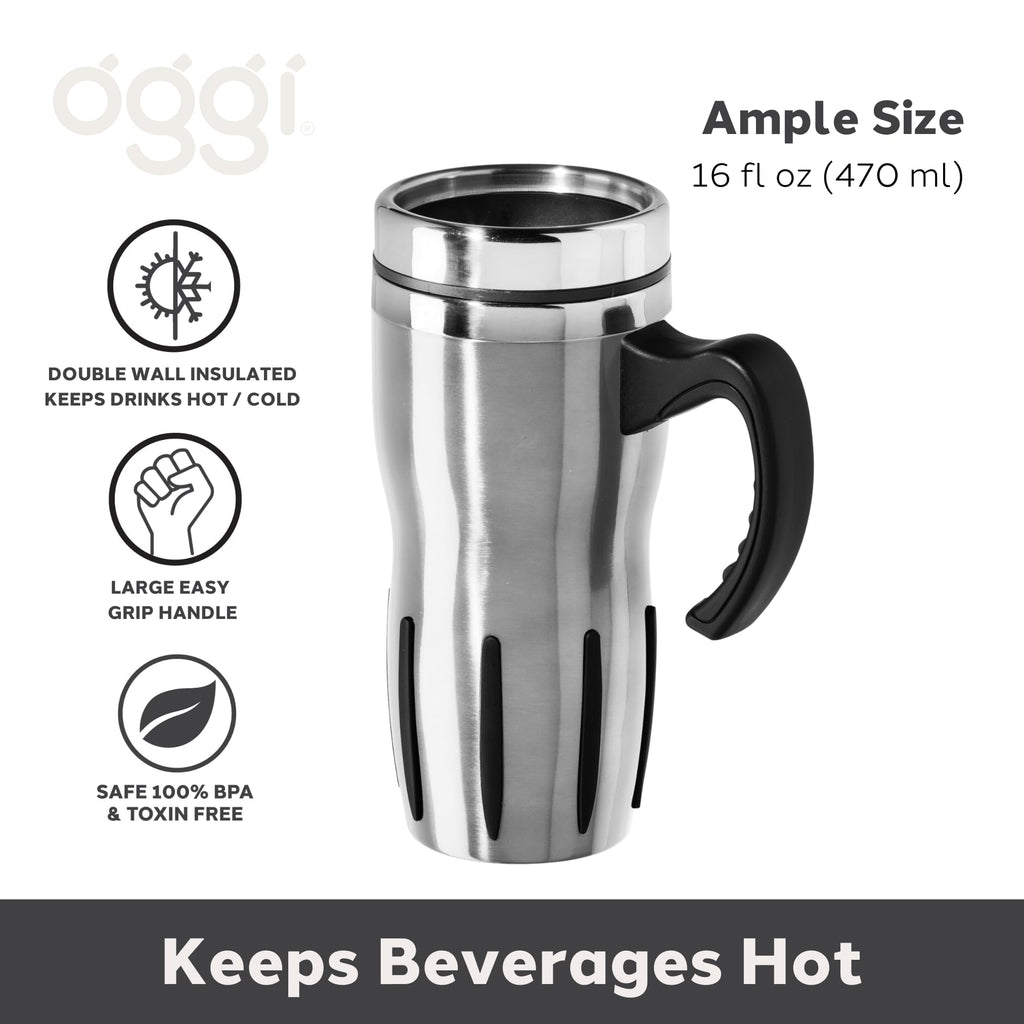 Stainless Steel Thermal Travel Mug 16oz Q475