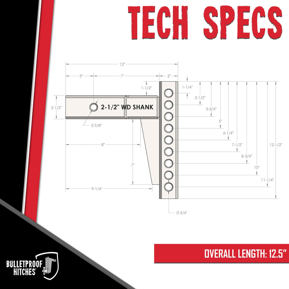 2.5" Weight Distribution Shank G62578