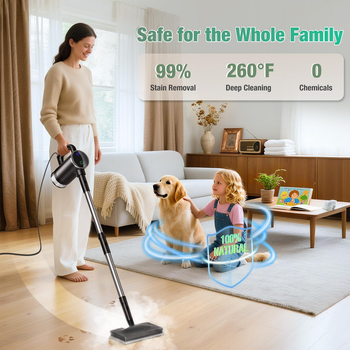11-in-1 Detachable Handheld Steam Mop T350964