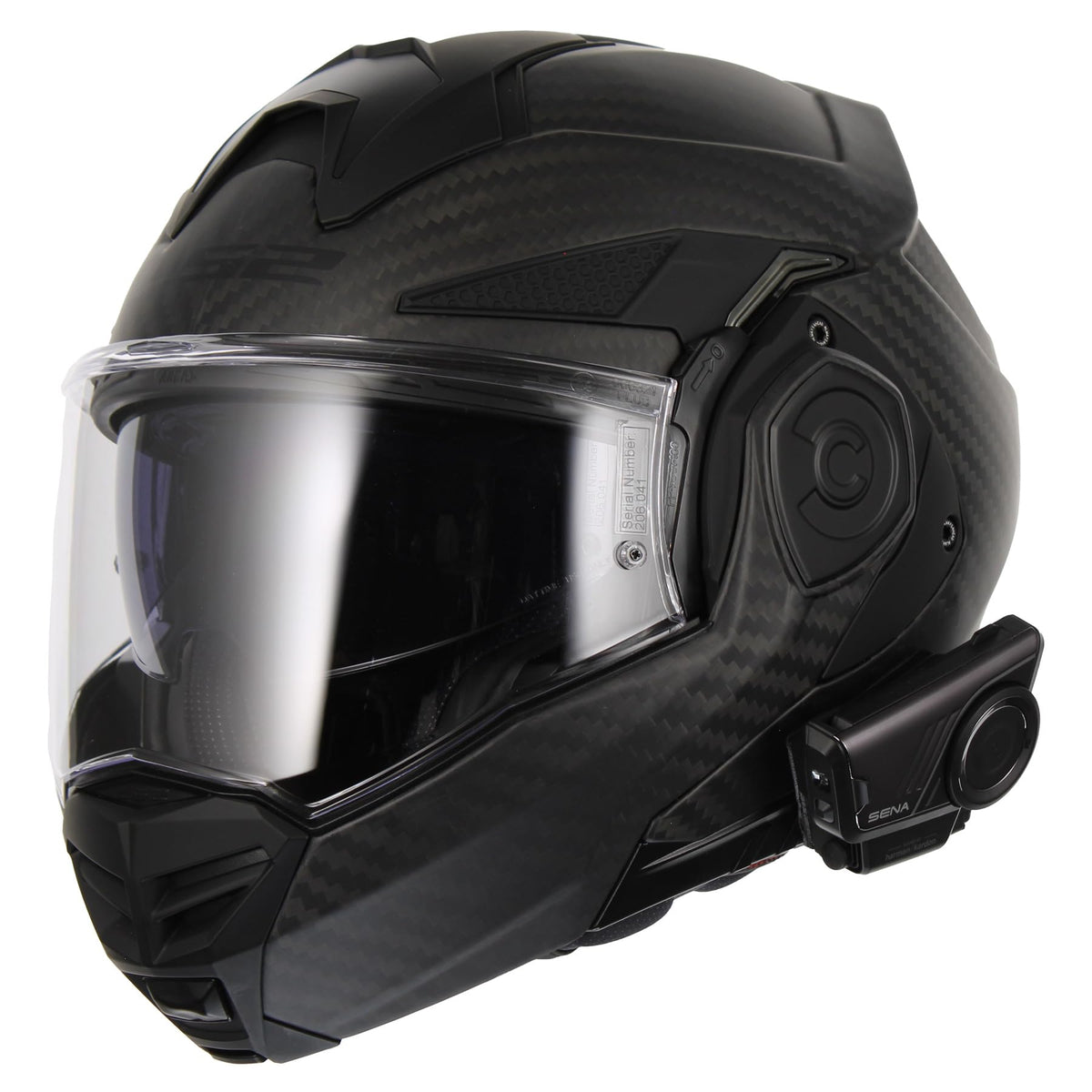 Carbon Fiber Modular Helmet with Bluetooth Headset H69956