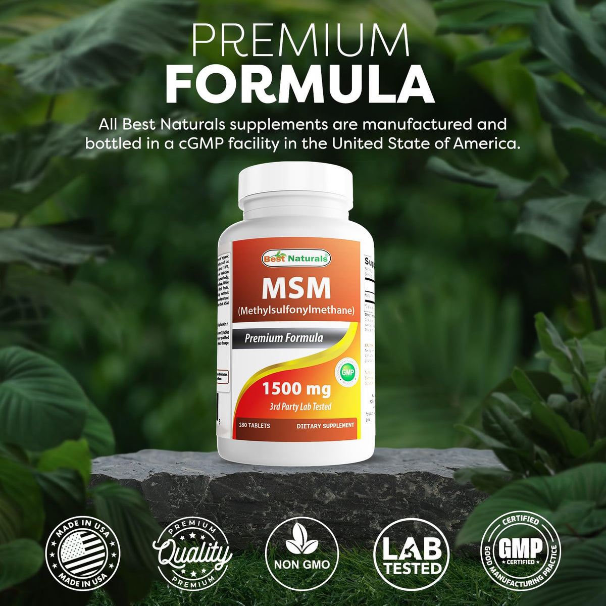 MSM 1500 mg 180 Tablets M3292