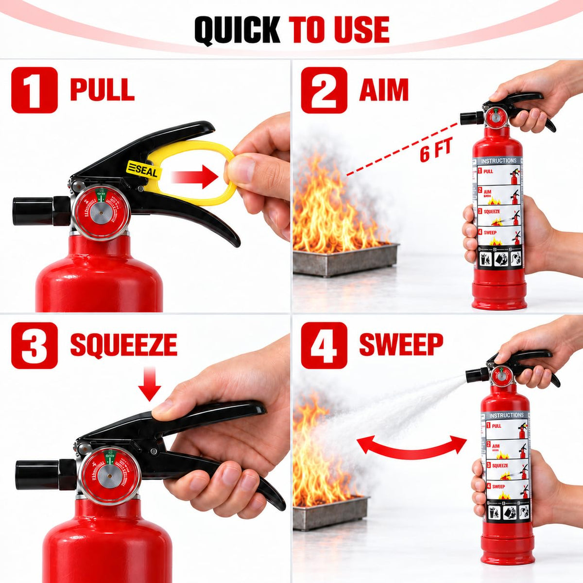 2.5 lb ABC Dry Chemical Fire Extinguishers 1-Pack U235509