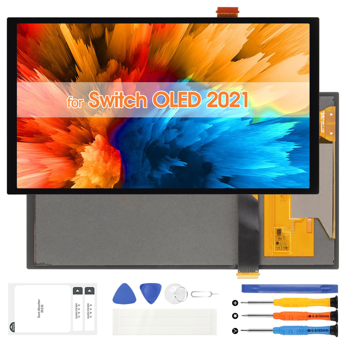 Screen Replacement for Nintendo Switch OLED 2021 7inch Black Y92899