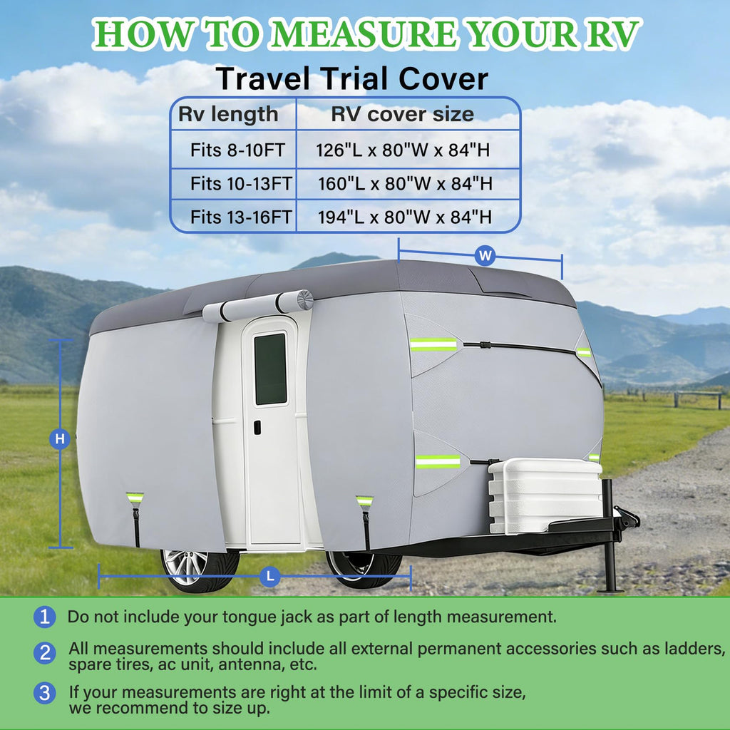 7 Layers Waterproof Fiberglass Travel Trailer Cover N96135