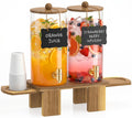 2 Pack 1.5 Gallon Drink Dispenser with Wood Stand K625