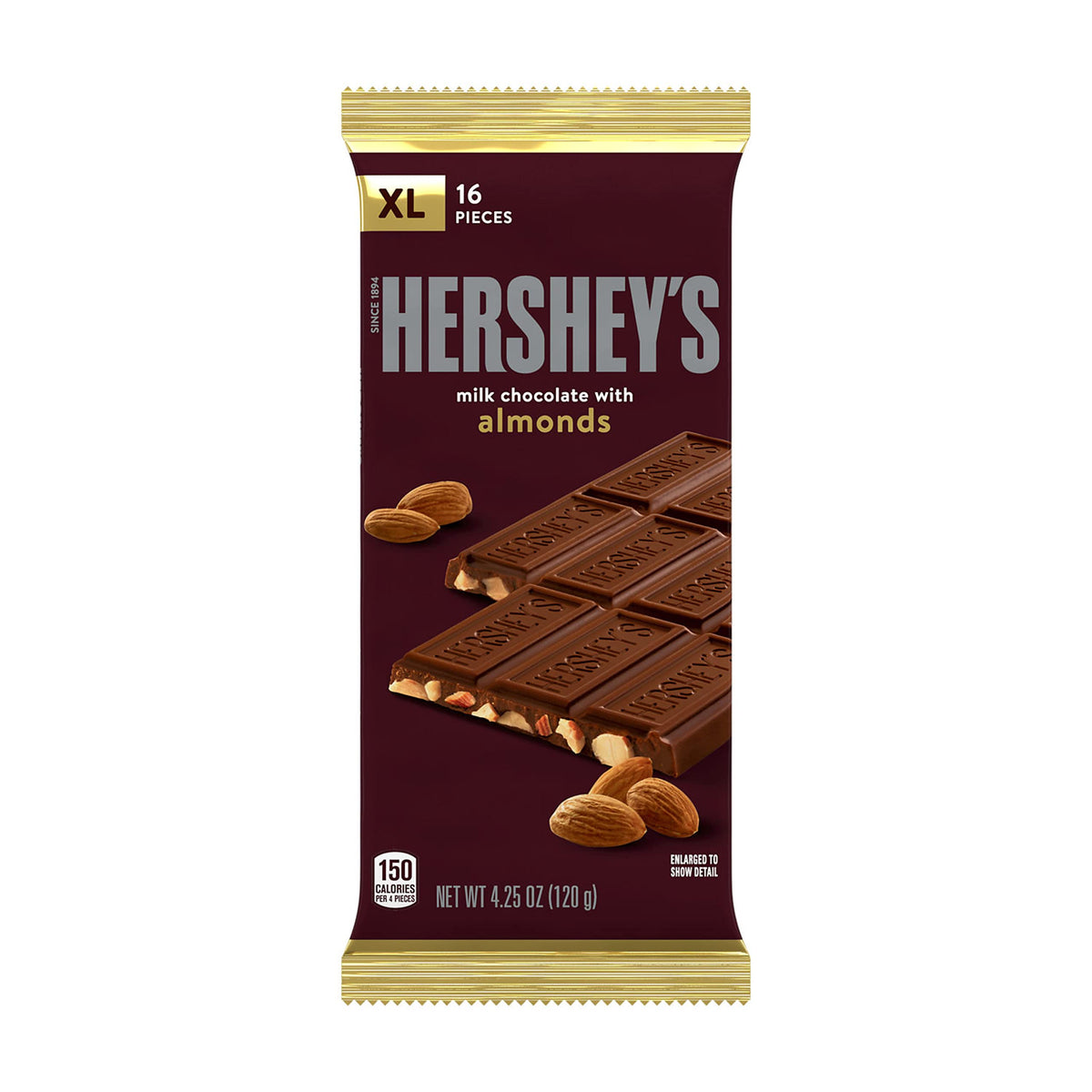 Milk Chocolate with Almonds Candy Bars, 4.25 oz, 12 ct N329738