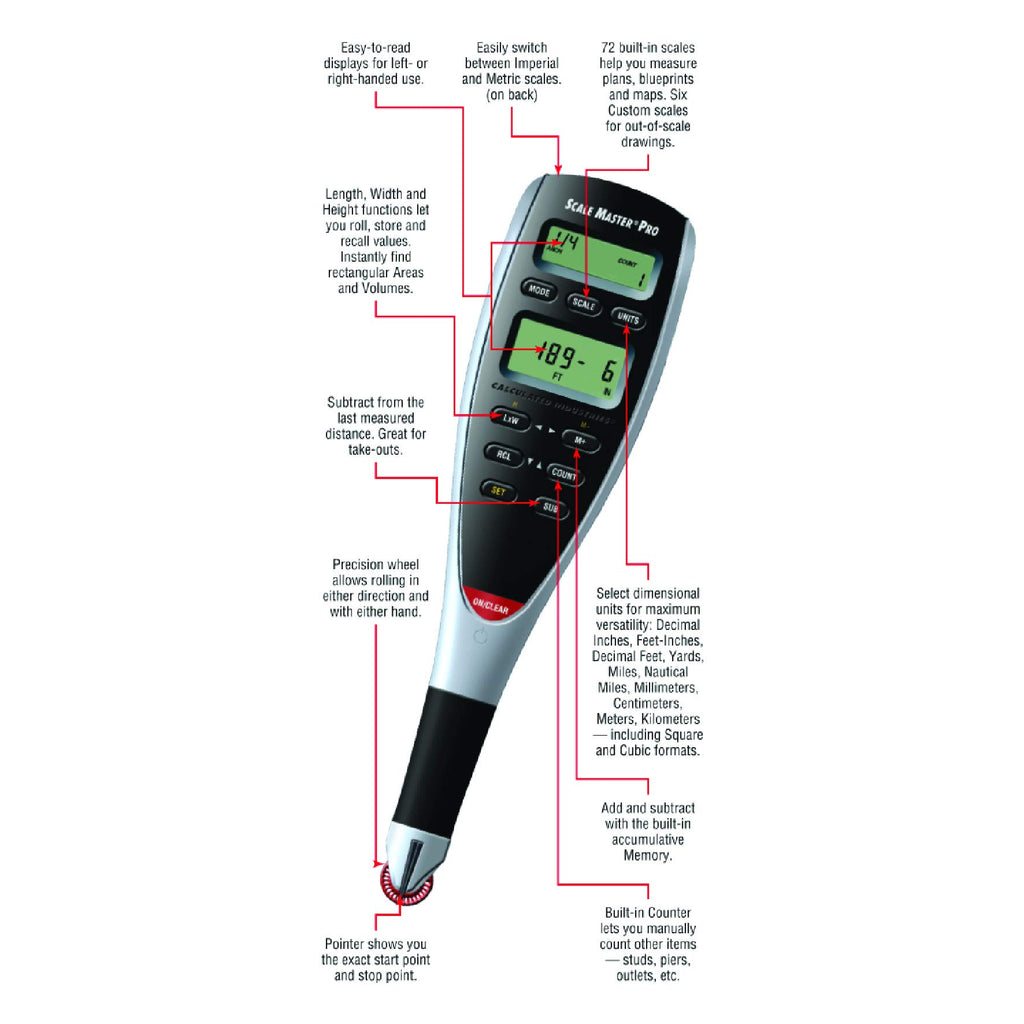 Digital Plan Measure Take-Off Tool with Construction Math Calculator R9410