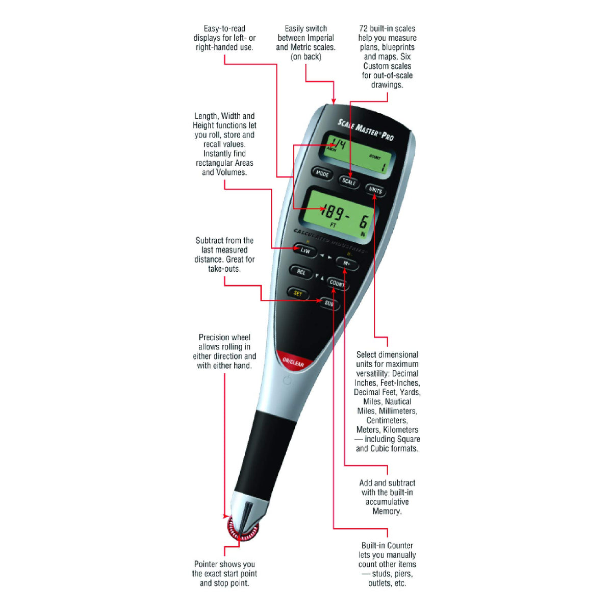 Digital Plan Measure Take-Off Tool with Construction Math Calculator R9410