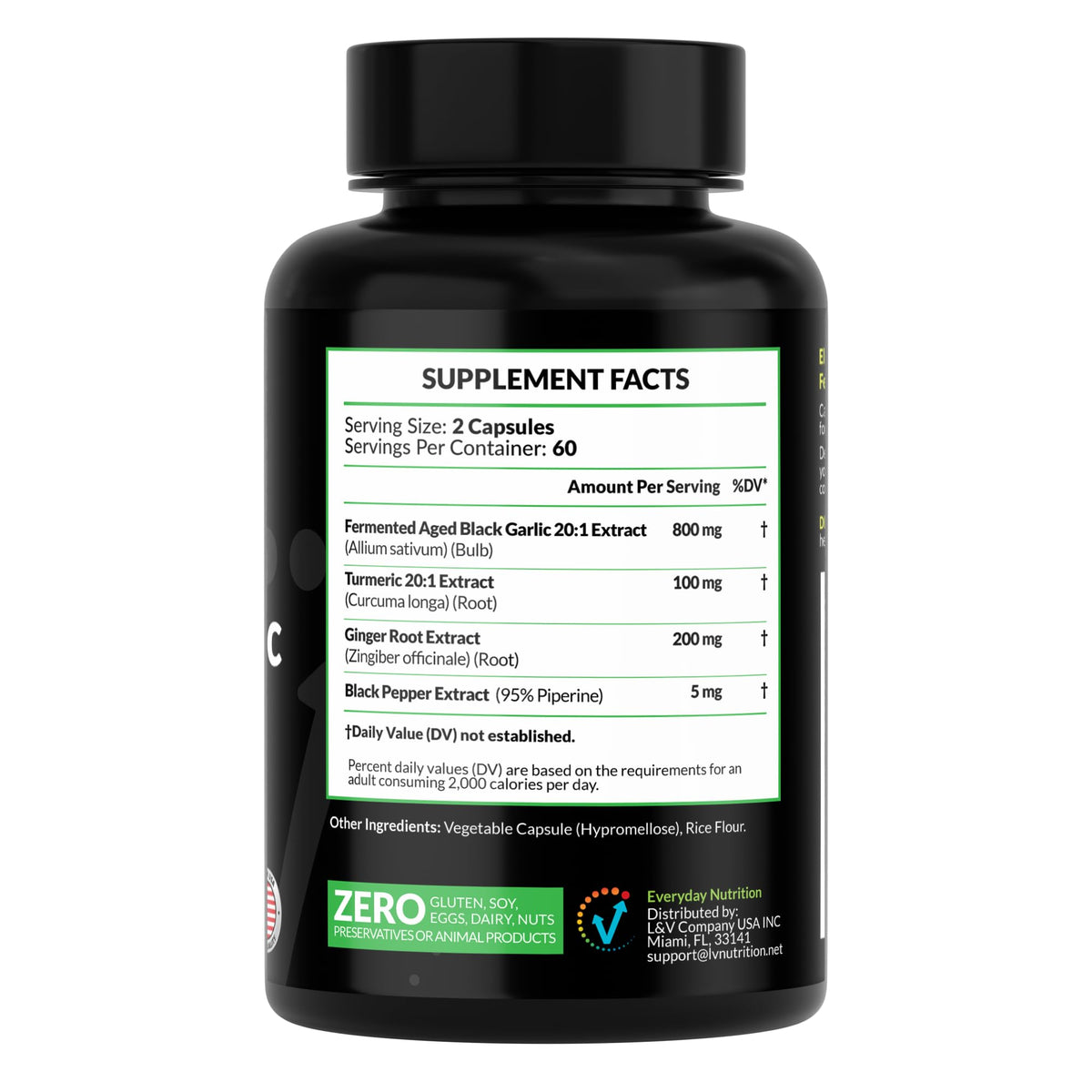 Black Garlic 120 Capsules V2312