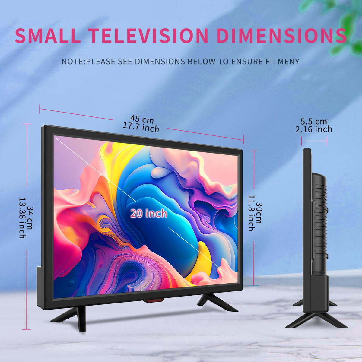 20 inch Flat Screen TV with HDMI USB VGA Ports H82849
