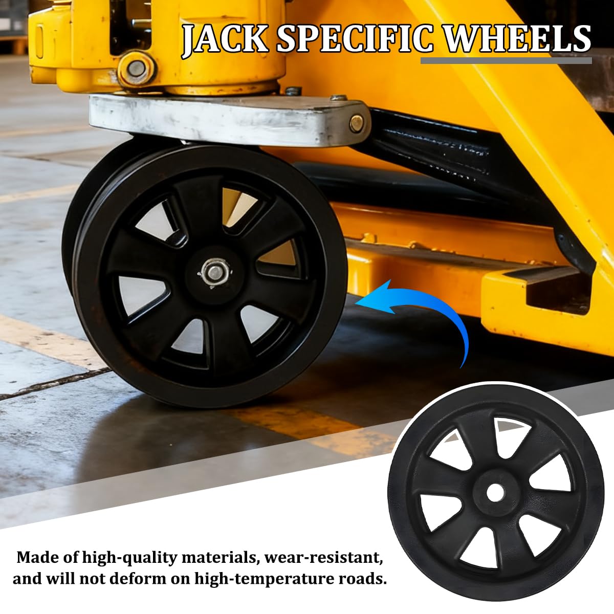 8 Inch Nylon Trailer Jack Caster Wheel with Bolt and Nut O199720
