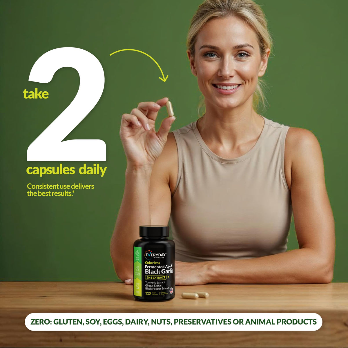 Black Garlic 120 Capsules V2312