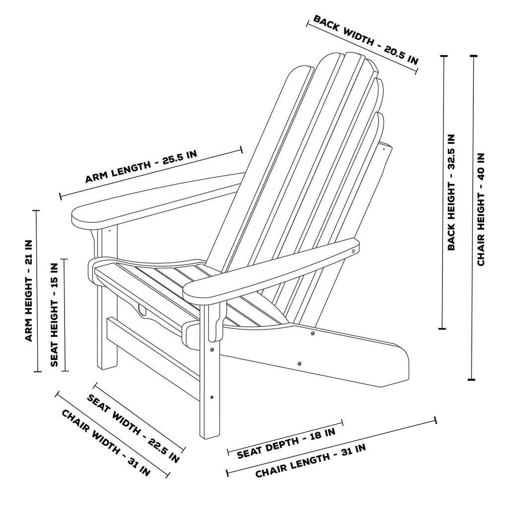 Navy Adirondack Chair W760114
