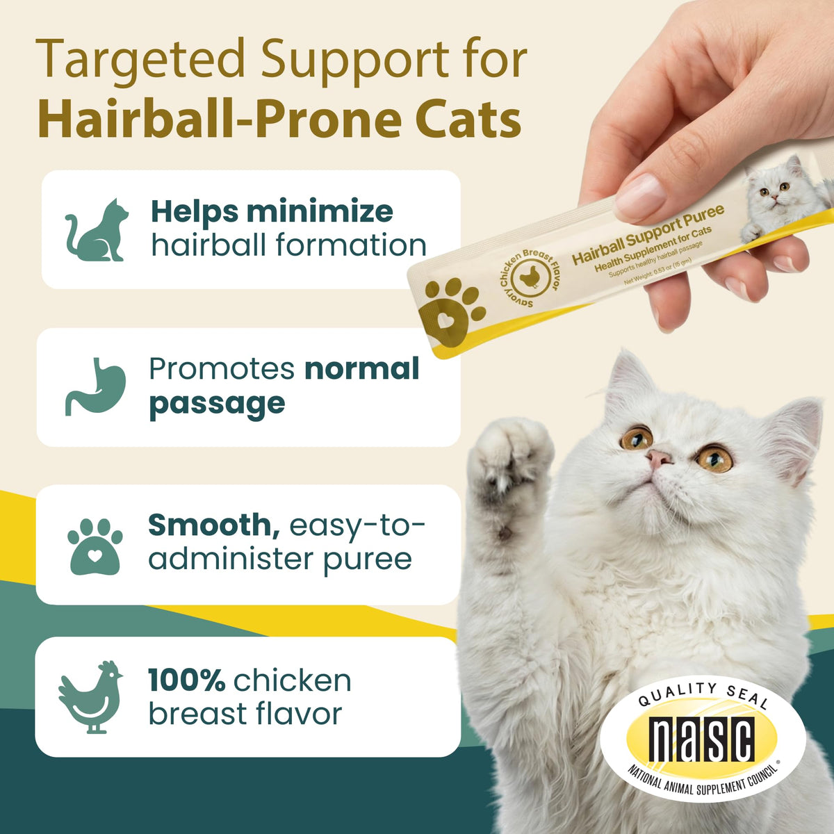 Cat Hairball Support Puree with Pumpkin Powder K483