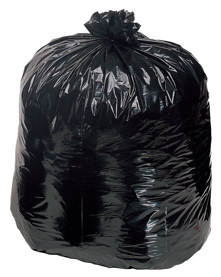 42 Gallon Black Flat Cut Top Trash Bags 3.0 Mil 20 Count R39486