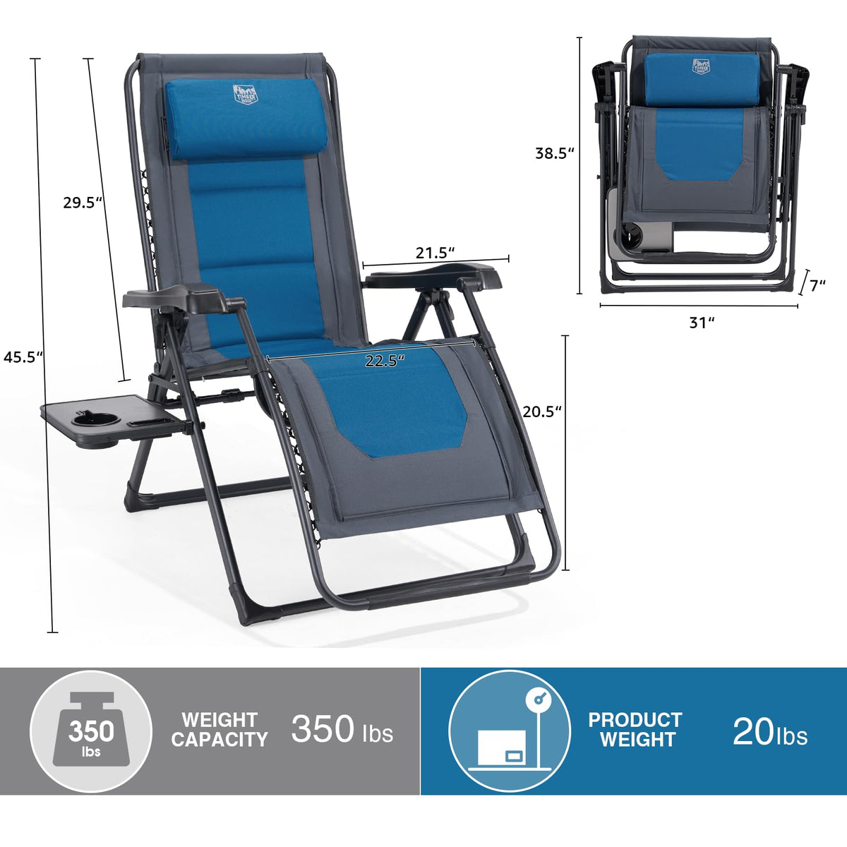 Oversized Zero Gravity Chair 2 Pack O7897
