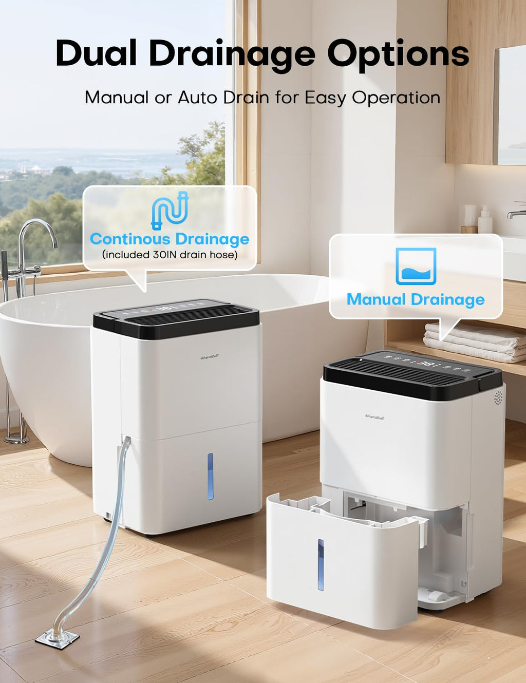 35 Pints Dehumidifier with Drain Hose M868