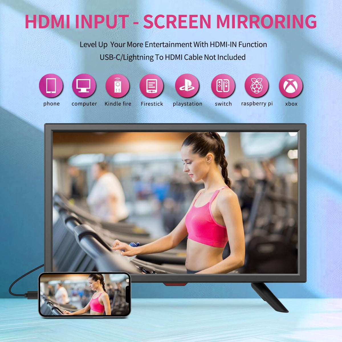 20 inch Flat Screen TV with HDMI USB VGA Ports H82849