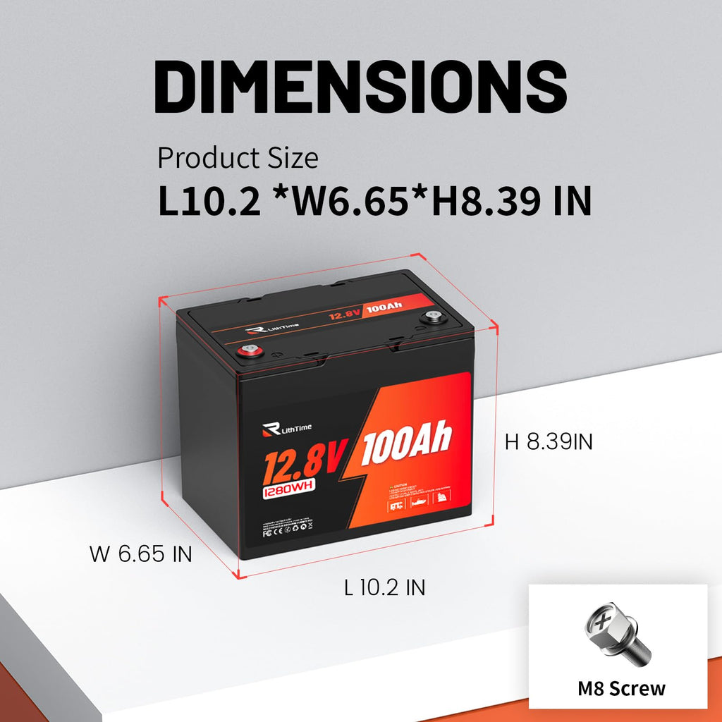 12V 100Ah LiFePO4 Battery Group 24 G674329