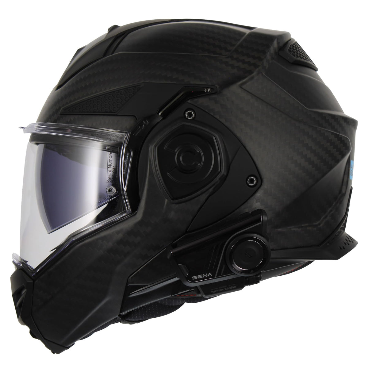 Carbon Fiber Modular Helmet with Bluetooth Headset H69956